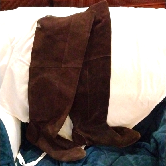 Steve Madden Shoes - STEVE MADDEN- Brown Genuine Saude Over The Knee Boots Size 8.5